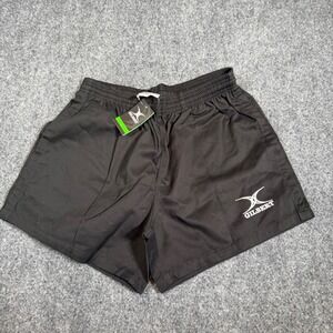Gilbert Kiwi Pro 2 Rugby Shorts Mens Medium Black Cotton Twill